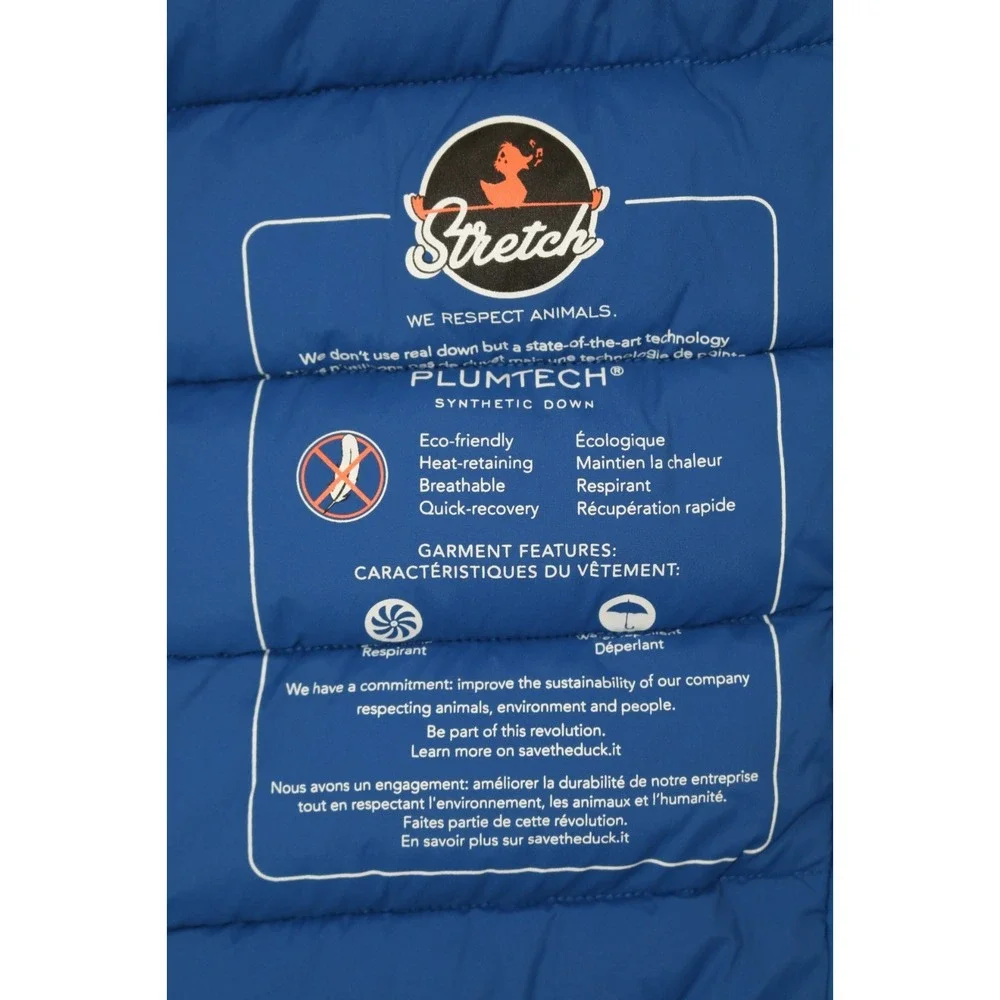 Save The Duck Womens Lexy17 Lila Plumtech Mid Jacket Blue Black Sz XS HeatRetain - Picture 14 of 16